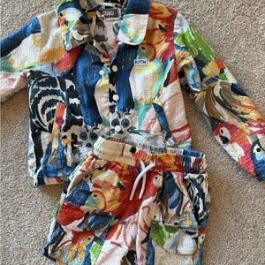 Kith Multicolor Abstract Jacket and Shorts